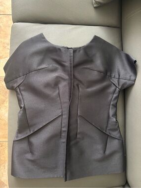 JIL SANDER Black Short-Sleeve Women's Dress Top NWOT